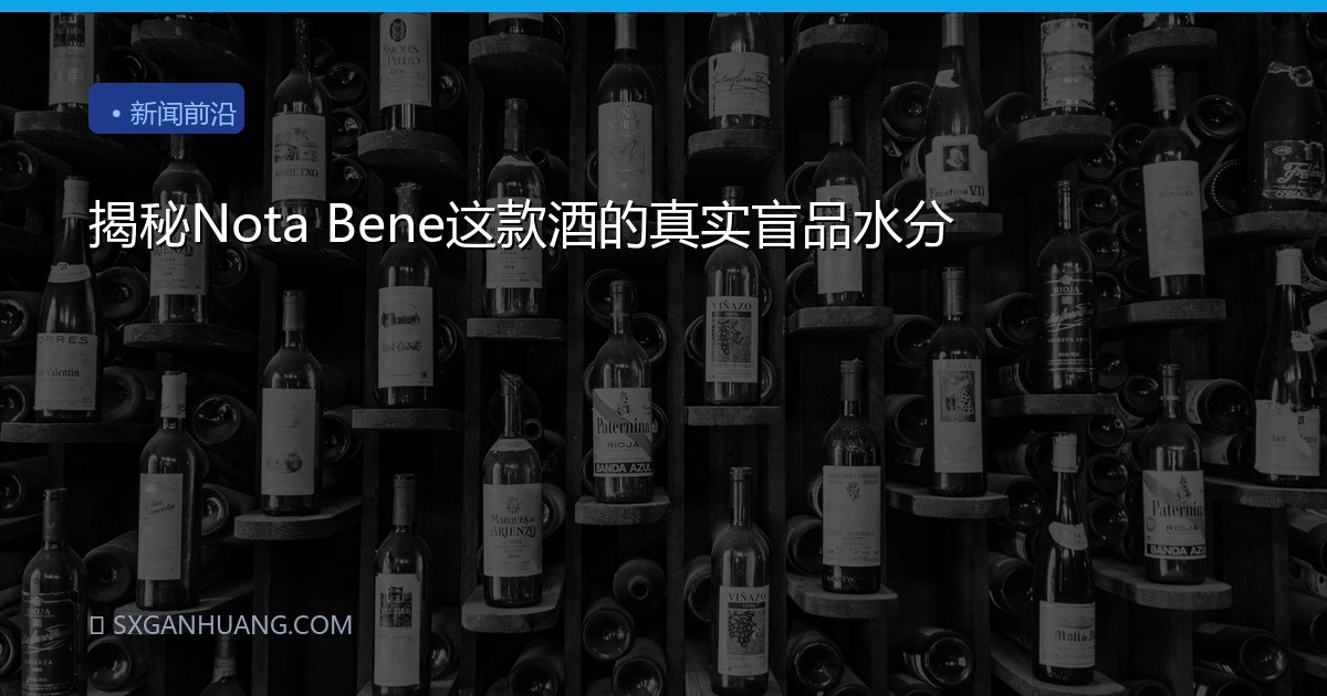 揭秘Nota Bene这款酒的真实盲品水分
